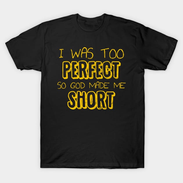 I was too Perfect so God made me Short T-Shirt by giovanniiiii